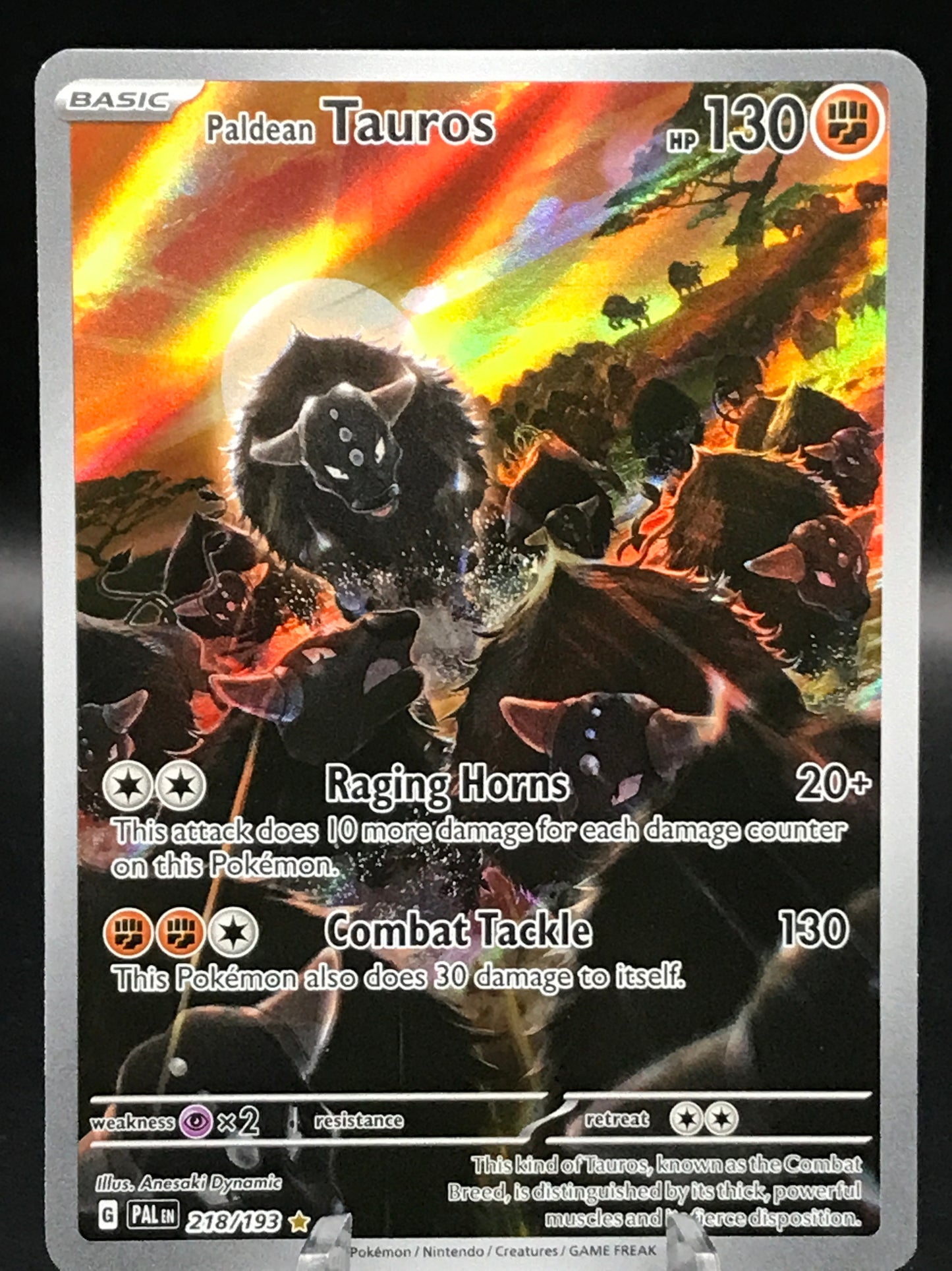 Pokémon TCG: 2023 Paldean Tauros 218/193 Paldea Evolved