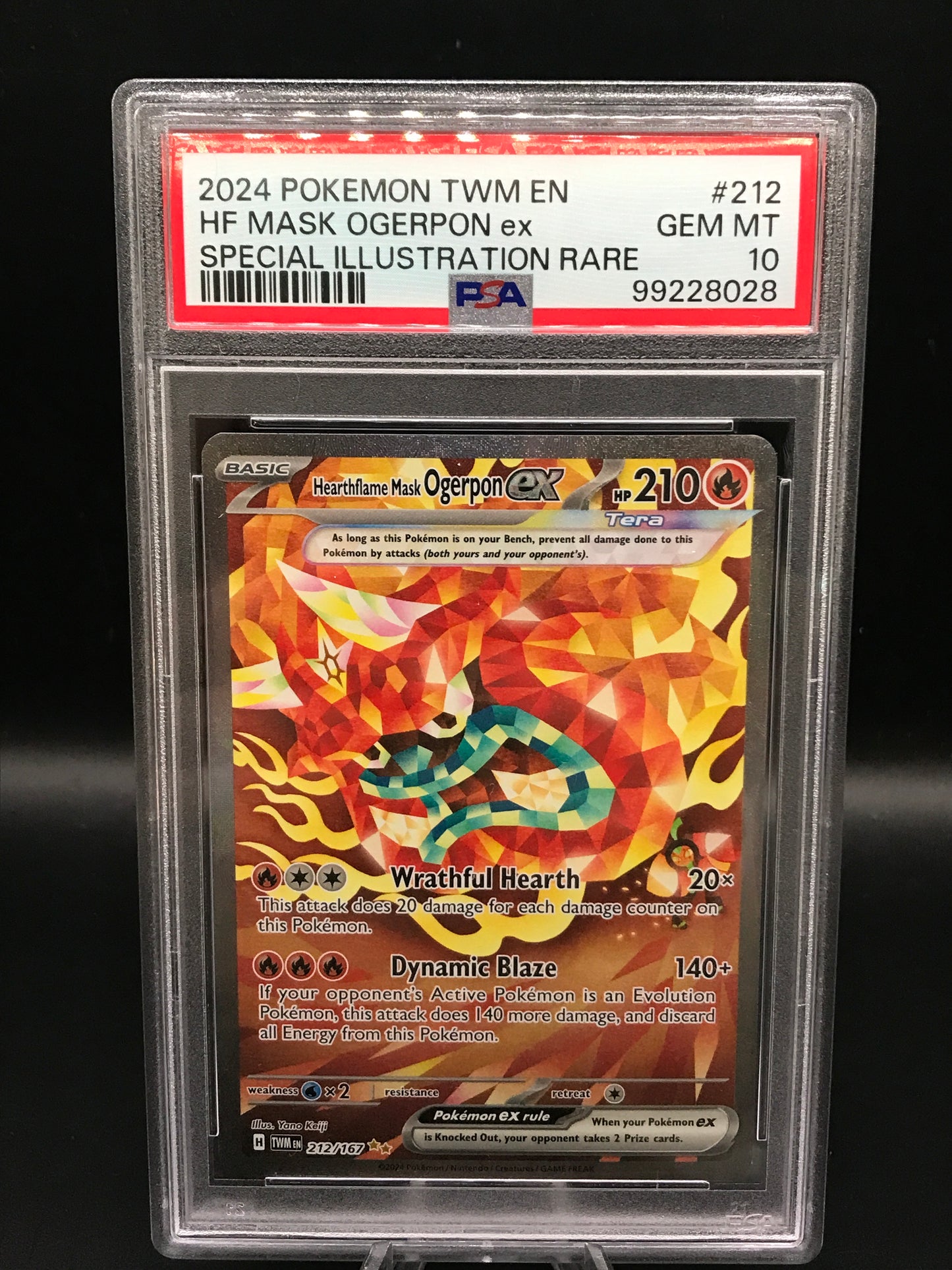 PSA 10 Pokemon TCG: Hearthflame Mask Ogerpon ex 212/167 S&V: Twilight Masquerade