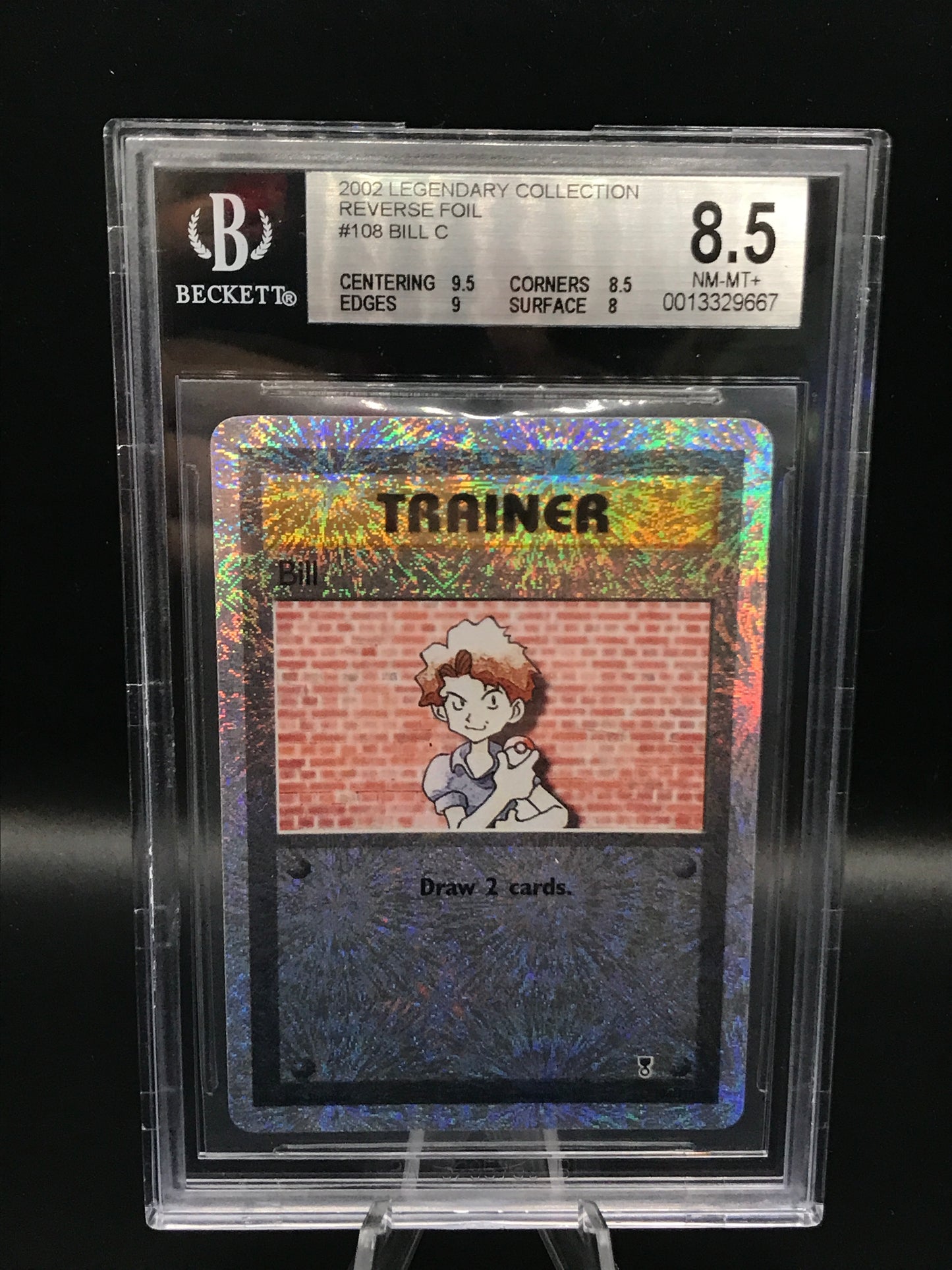 BGS 8.5 Pokémon TCG: 2002 Bill 108/110 Legendary Collection Reverse Foil