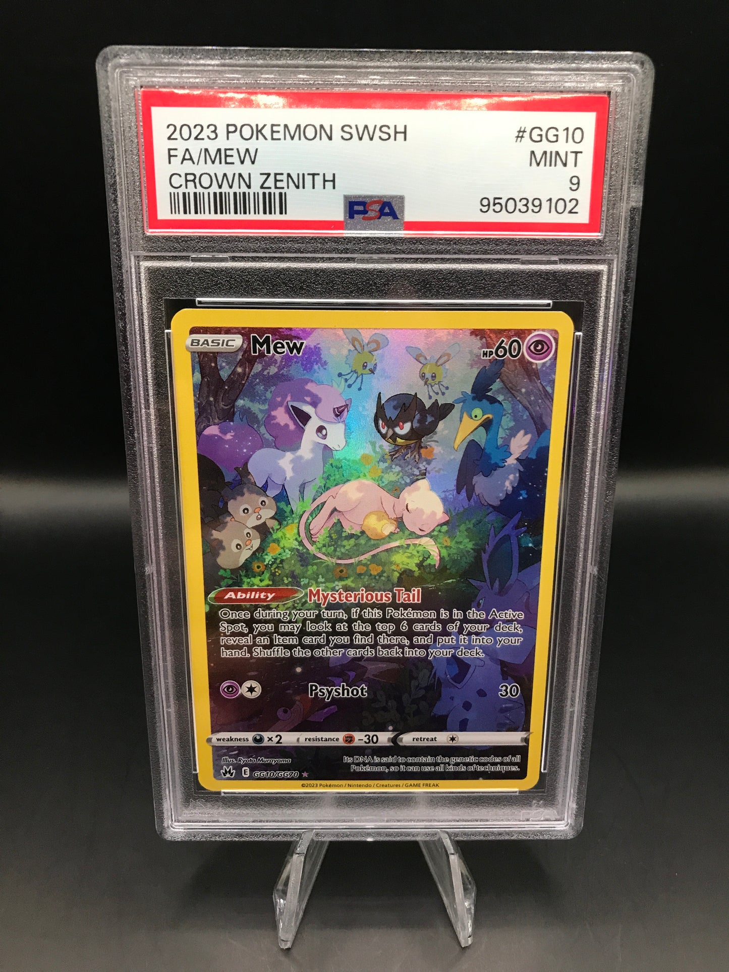 PSA 9 Pokémon TCG: 2023 Mew GG10/GG70 S&S: Crown Zenith