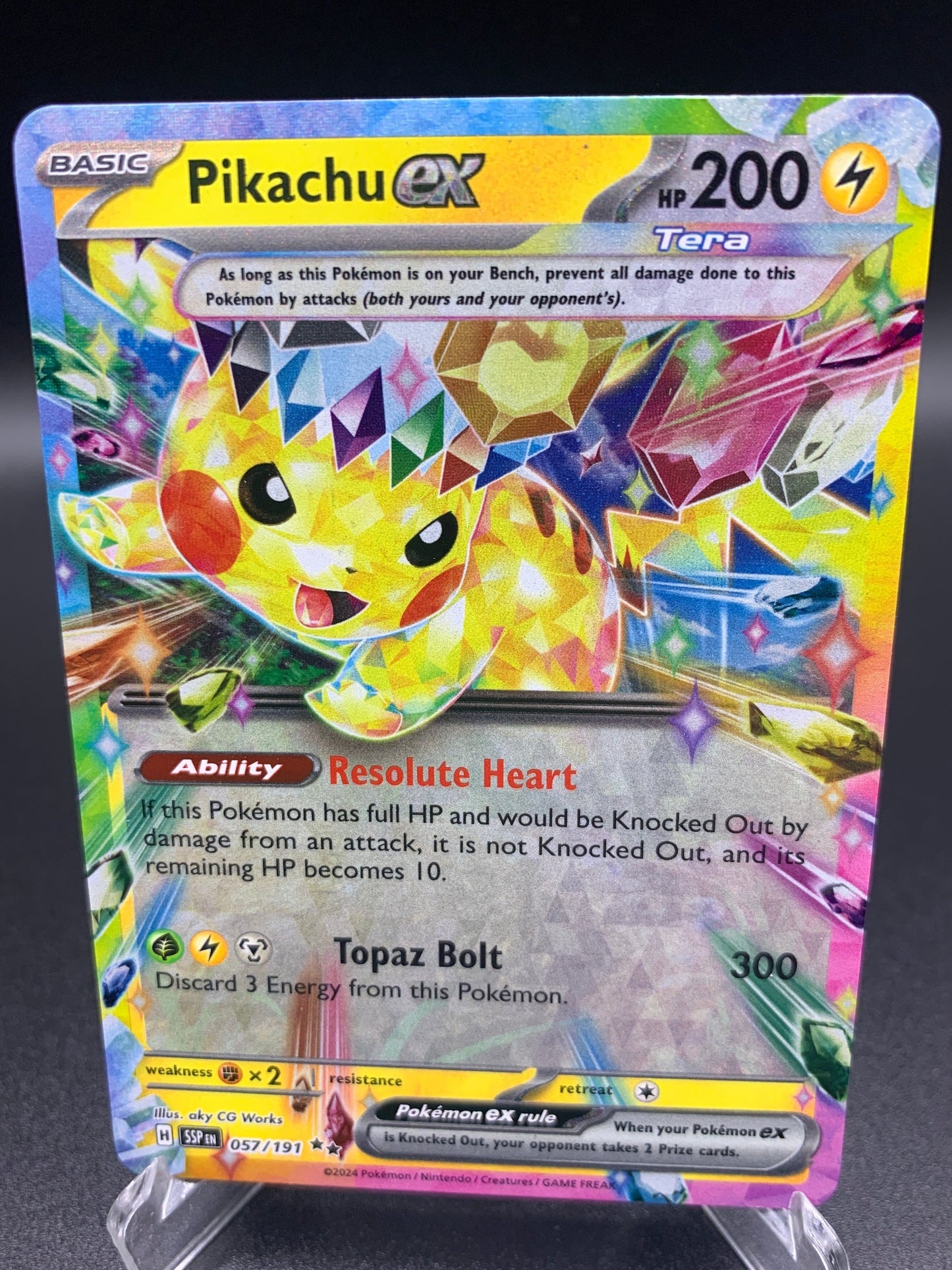 Pokémon TCG 2024 Pikachu ex 057/191 S&V: Surging Sparks