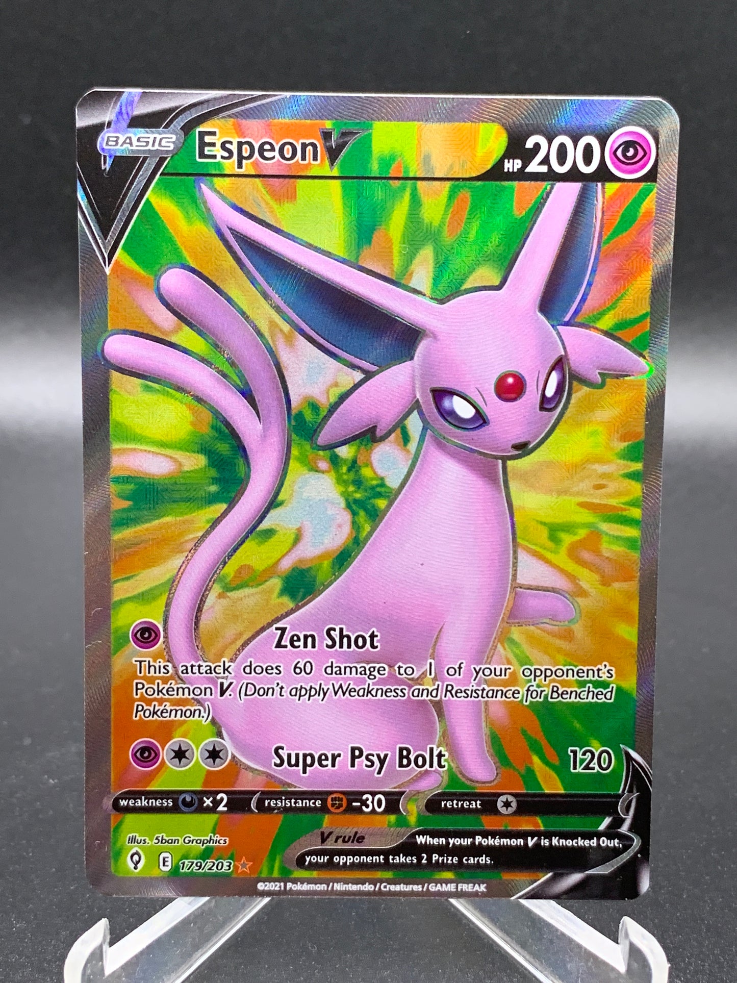 Pokémon TCG 2021 Espeon V 179/203 Evolving Skies