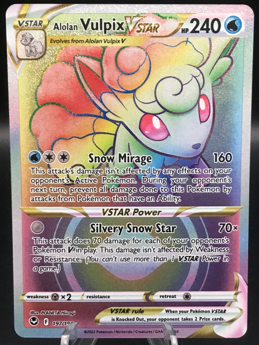 Pokémon TCG: 2022 Alolan Vulpix Vstar 197/195 S&S: Silver Tempest