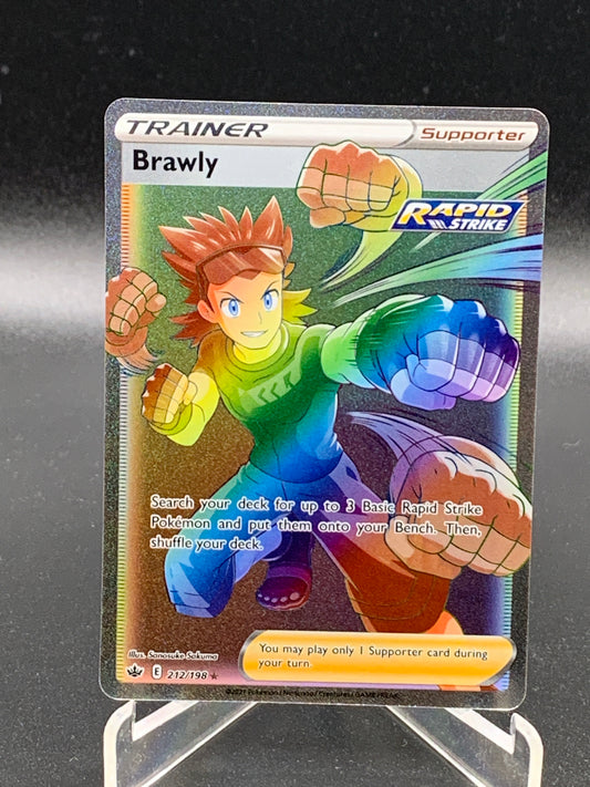 Pokémon TCG: 2021 Brawly 212/198 S&S: Chilling Reign Rainbow