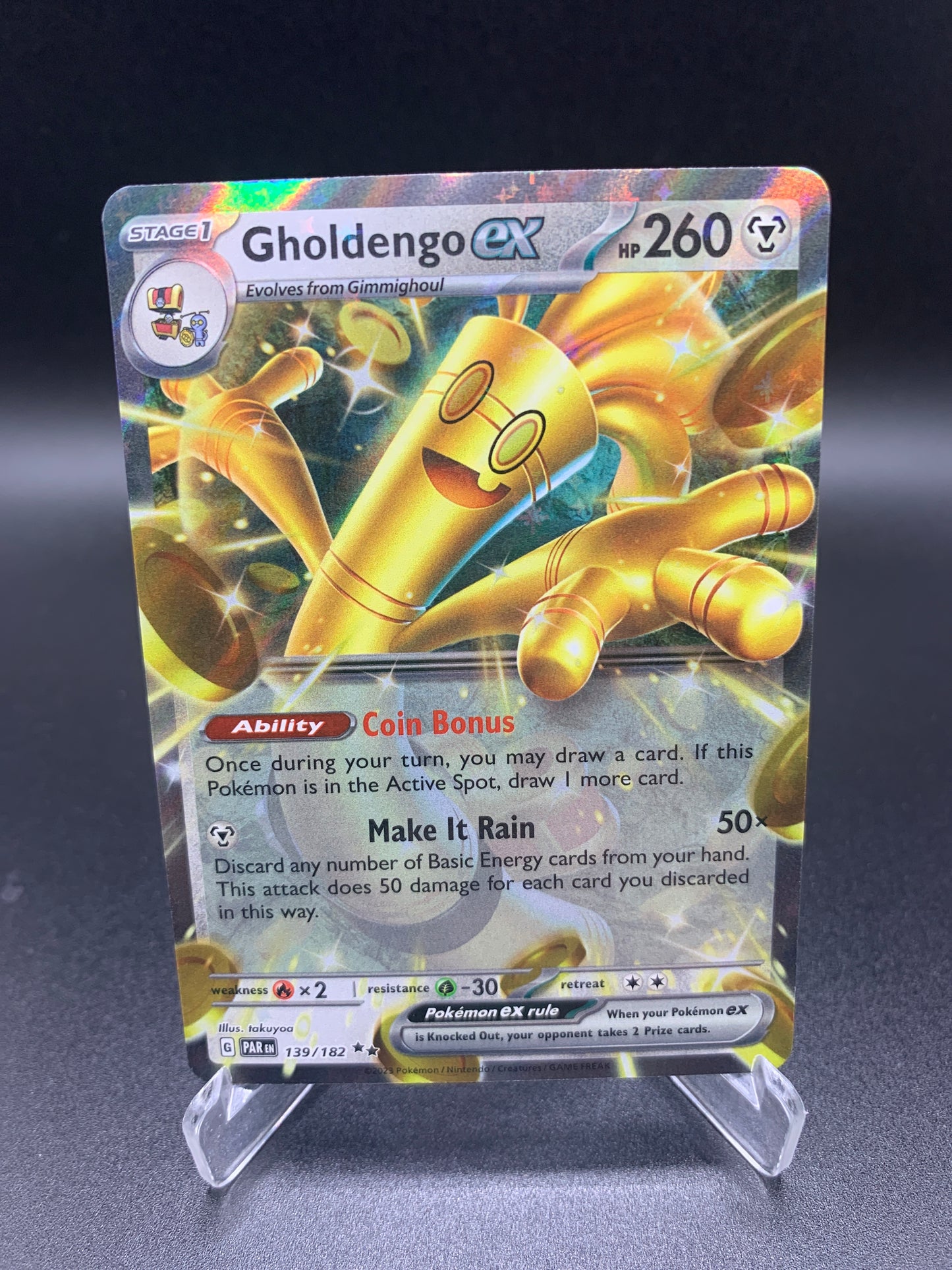 Pokémon TCG: 2023 Gholdengo ex 139/182 S&V Paradox Rift