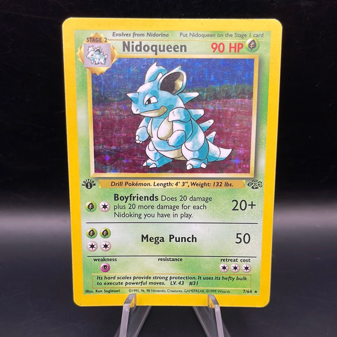 Pokémon TCG: 1999 1st Edition Nidoqueen 7/64 Jungle Holo