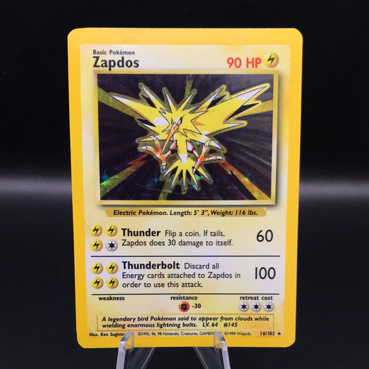 Pokémon TCG: 1999 Zapdos 16/102 Base Set Holo