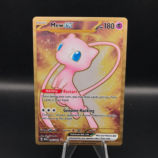 Pokemon TCG: 2023 Mew ex 205/165 Scarlet & Violet 151 Metal Card