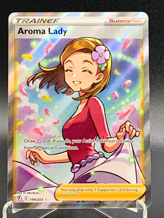 Pokémon TCG: 2021 Aroma Lady 199/203 SW&SH Evolving Skies