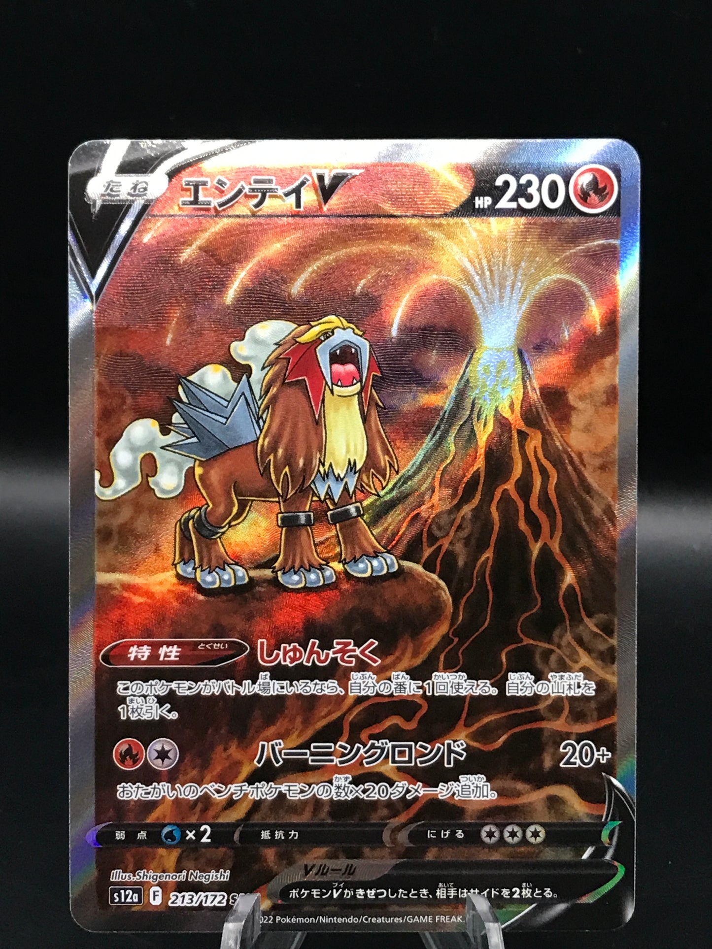 Pokemon TCG 2022 Japanese Entei V 213/172 VSTAR Universe s12a