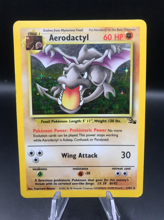Pokémon TCG: 1999 Aerodactyl 1/62 Fossil Holo