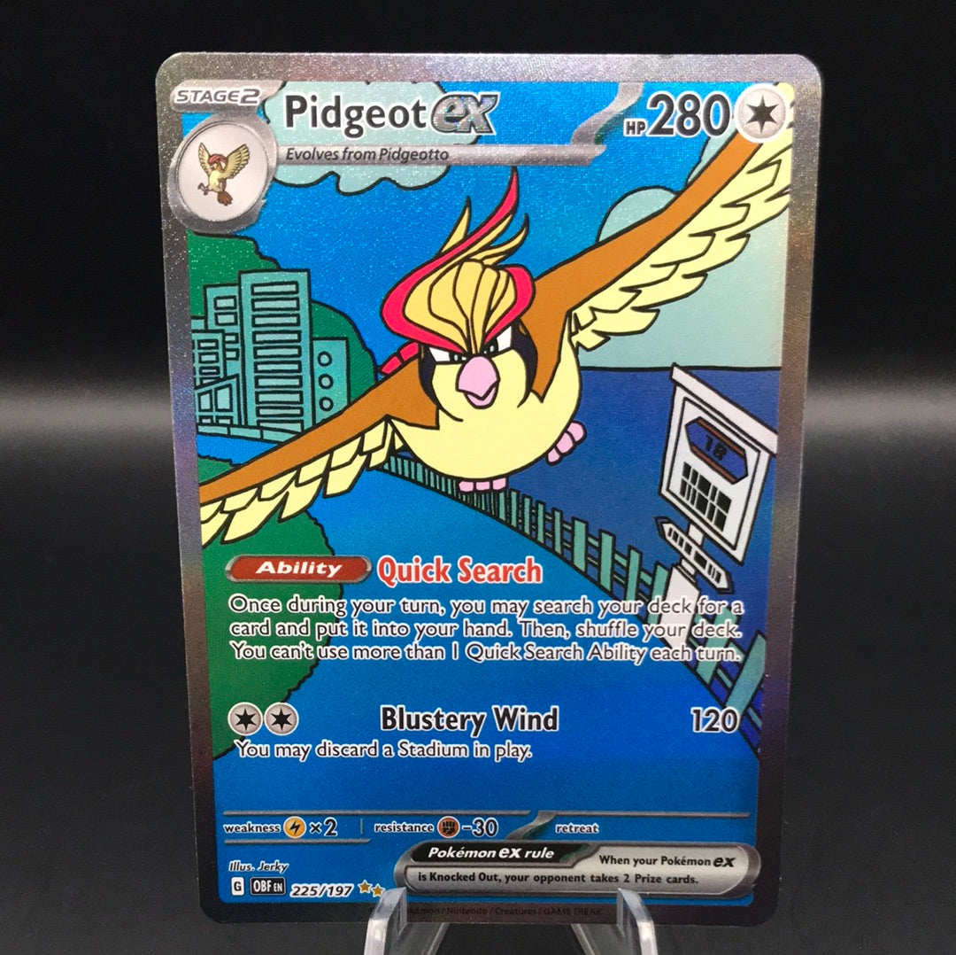 Pokémon TCG: 2023 Pidgeot EX 225/197 S&V Obsidian Flames Secret