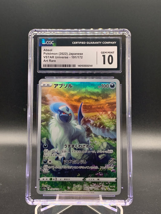 CGC 10 Pokémon TCG: 2022 Japanese Absol VStar universe 191/172 art rare