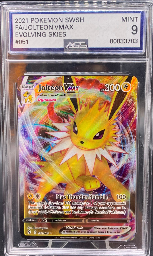 ASG 9 Pokémon TCG: 2021 Jolteon Vmax - 051/203 - SWSH: Evolving Skies