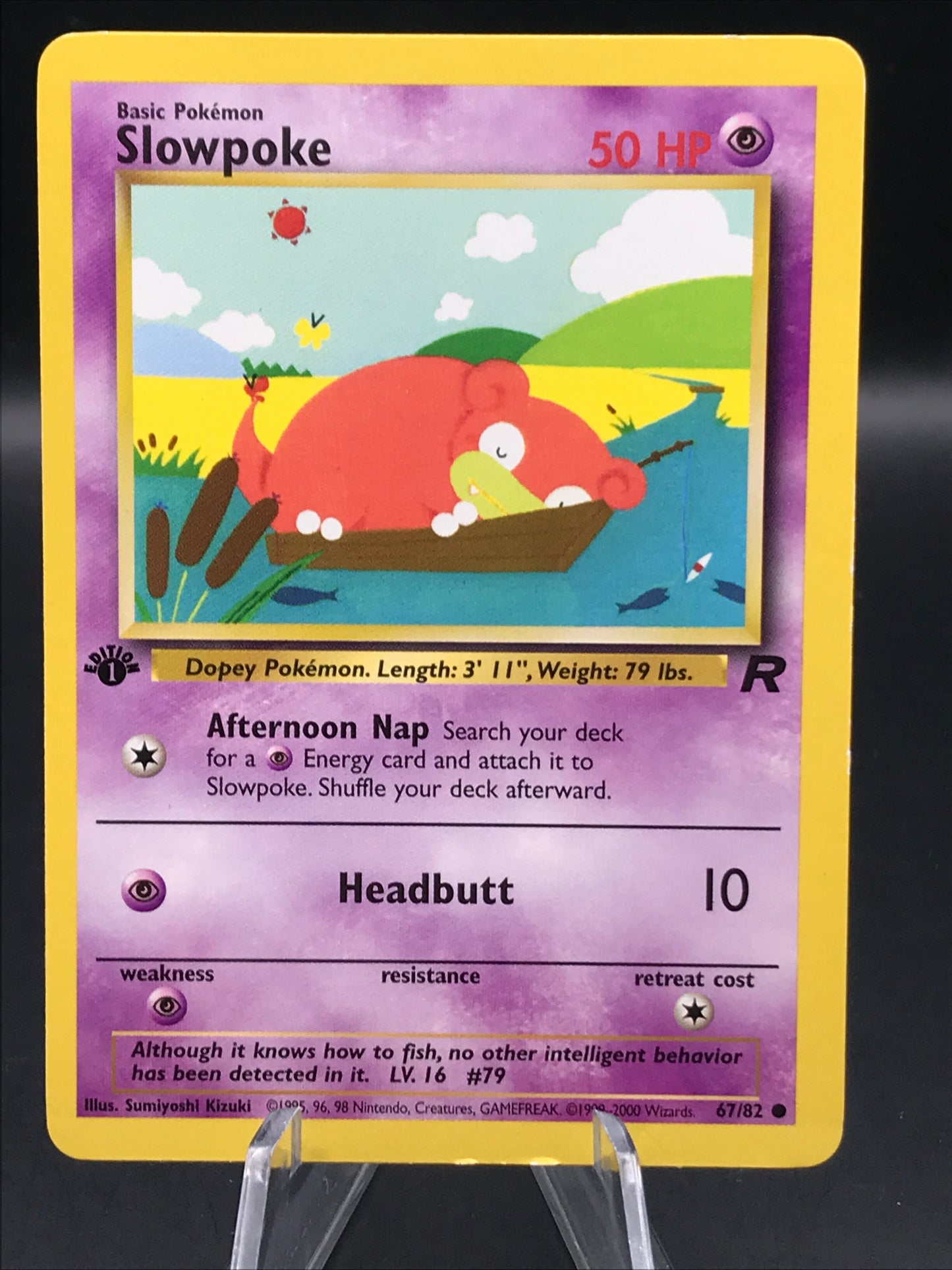 Pokémon TCG: 2000 1st Edition Slowpoke 67/82 Team Rocket