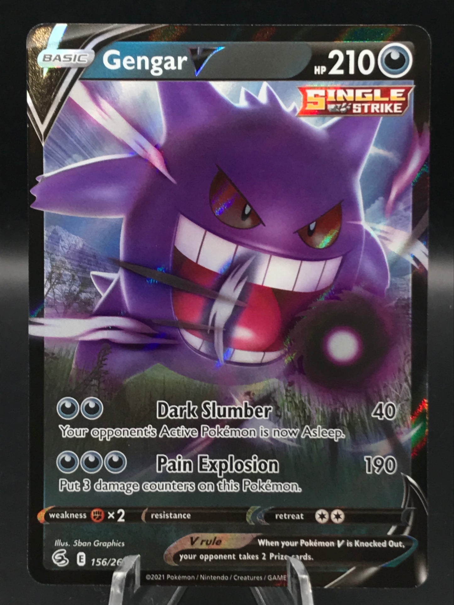 Pokémon TCG: 2021 Gengar V 156/264 S&S: Fusion Strike