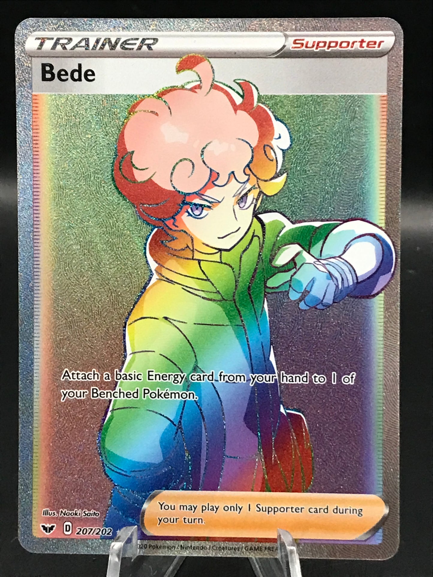 Pokemon TCG 2020 Bede 207/202 Sword & Shield Base Set