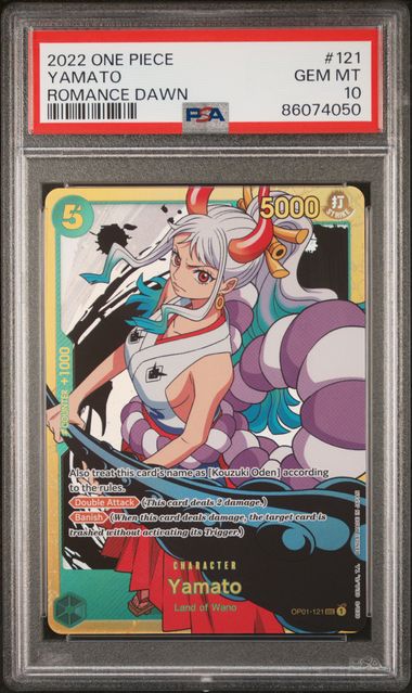 PSA 10 One Piece TCG: 2024 One Piece Yamato Romance Dawn OP01-121 - #86074050