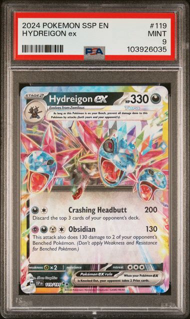 PSA 9 Pokémon TCG: 2024 Hydreigon ex 119/191