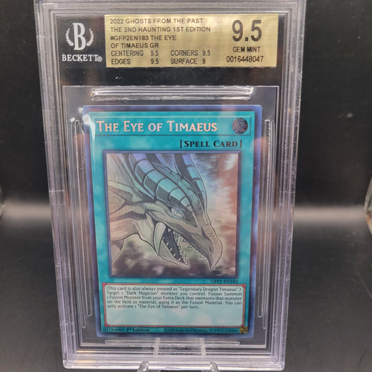 BGS 9.5 Yu-Gi-Oh! TCG: 2022 The Eye of Timaeus - 1st Edition - GFTP-EN183 - Ghosts From the Past: The 2nd Haunting - Ghost Rare