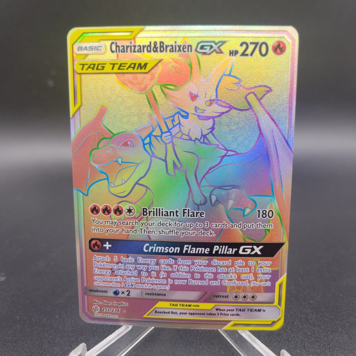 Pokémon TCG: 2019 Charizard & Braixen GX 251/236 SM: Cosmic Eclipse