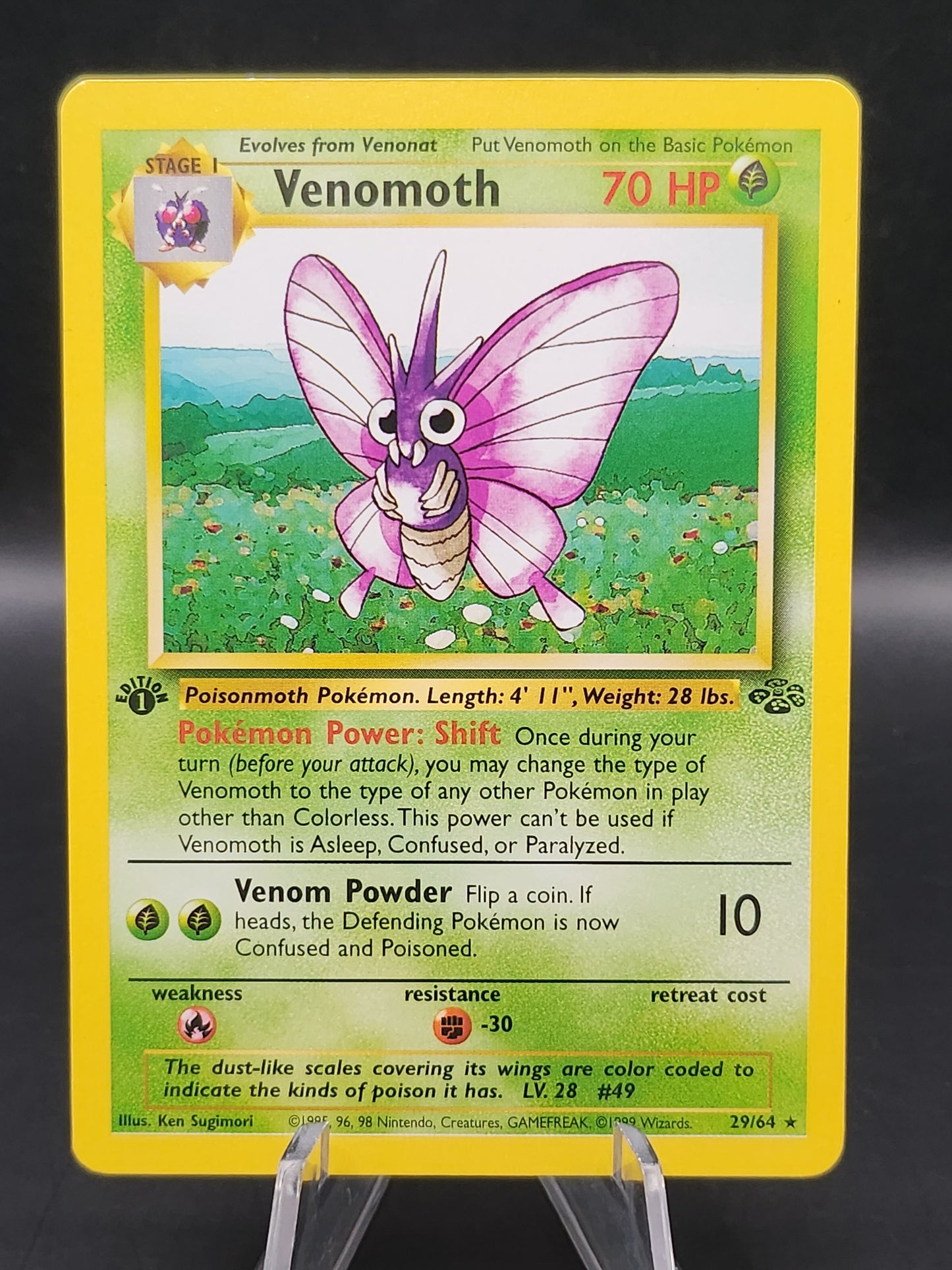 Pokémon TCG: 1999 Venomoth 29/64 Jungle Non-Holo 1st Edition