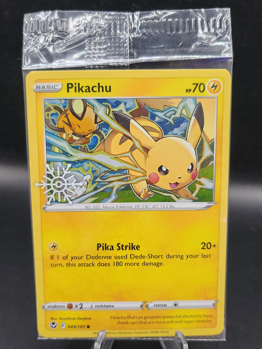 Pokémon TCG: 2022 Pikachu Holo Snowflake Stamp 049/195 SWSH: Silver Tempest Sealed