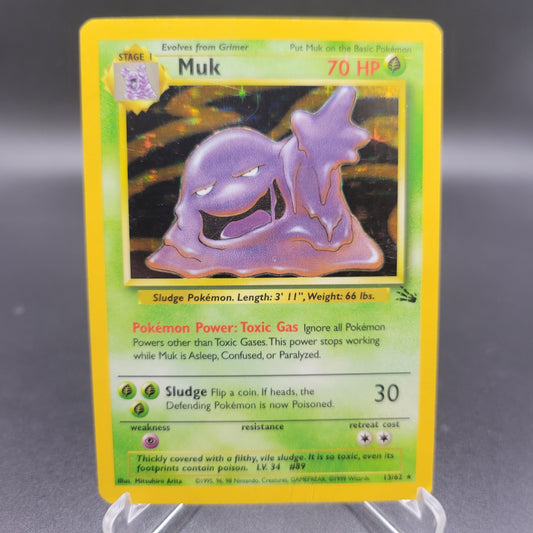 Pokémon TCG 1999 Muk 13/62 Fossil Holo (DMG)