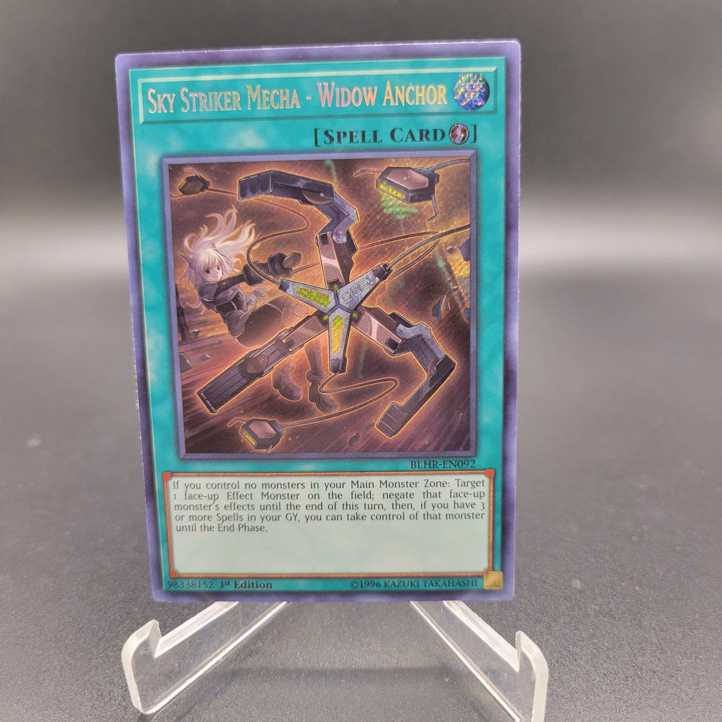 Yu-Gi-Oh! TCG: Sky Striker Mecha - Widow Anchor Secret Rare BLHR-EN092 Battles of Legend: Hero's Revenge