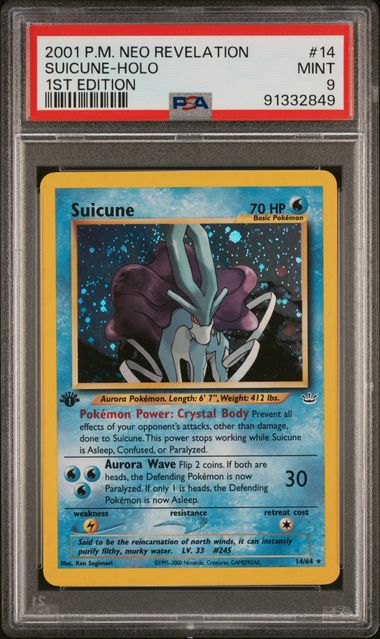 PSA 9 Pokémon TCG: 2001 Suicune 1st Edition Neo Revelation Non-Holo #91332849