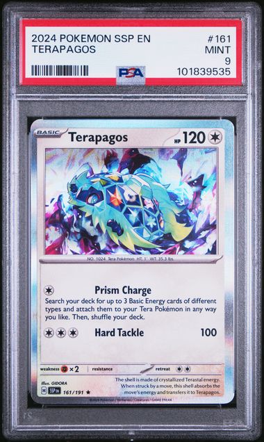 PSA 9 Pokémon TCG: 2024 Terapagos 161/191