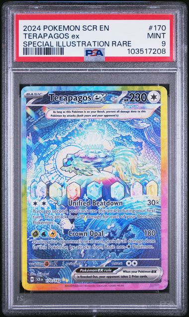 PSA 9 Pokémon TCG: 2024 Terapagos ex - 170/142 - Stellar Crown SIR