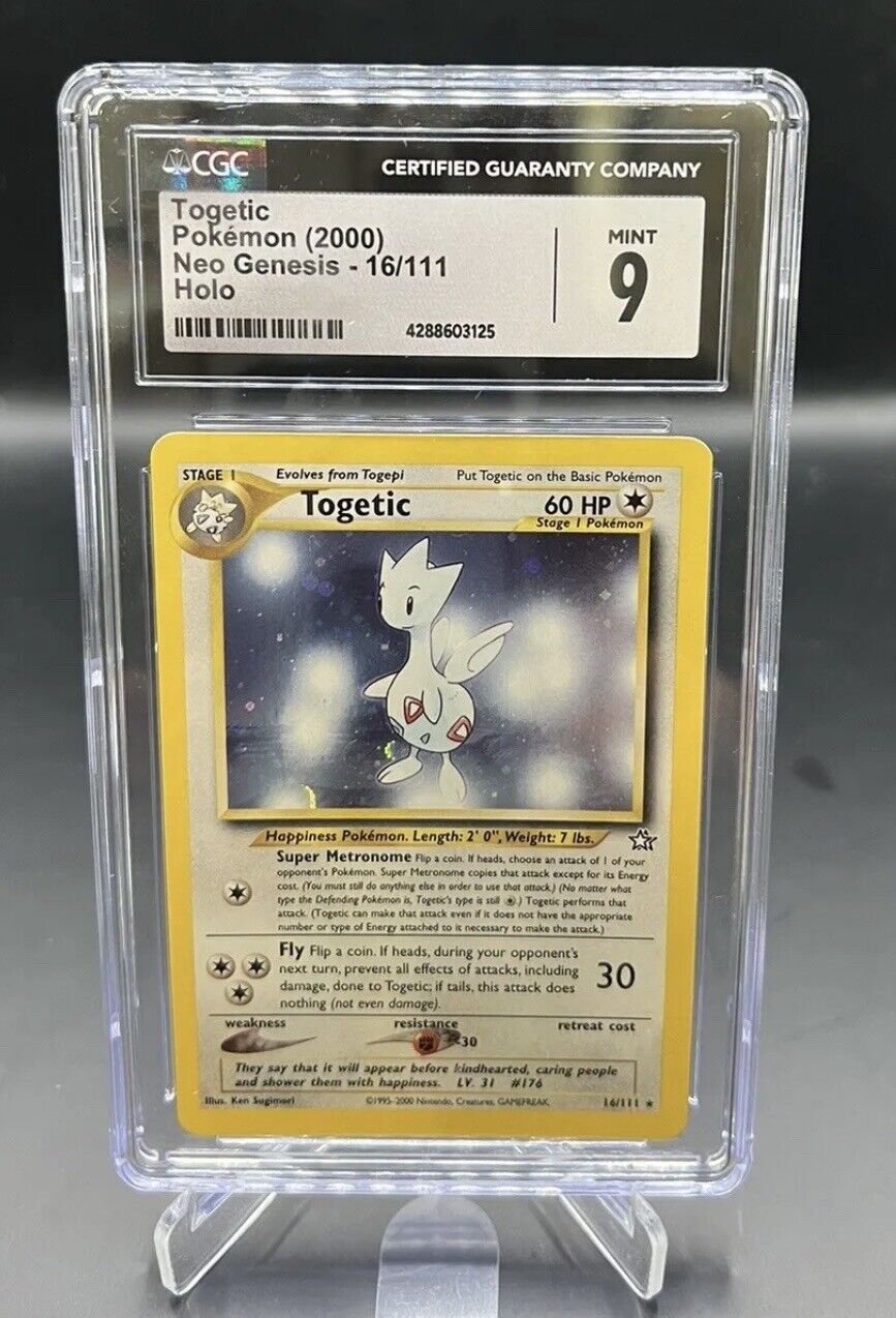 CGC 9 Pokémon TCG: 2000 Togetic 16/111 Neo Genesis Holo