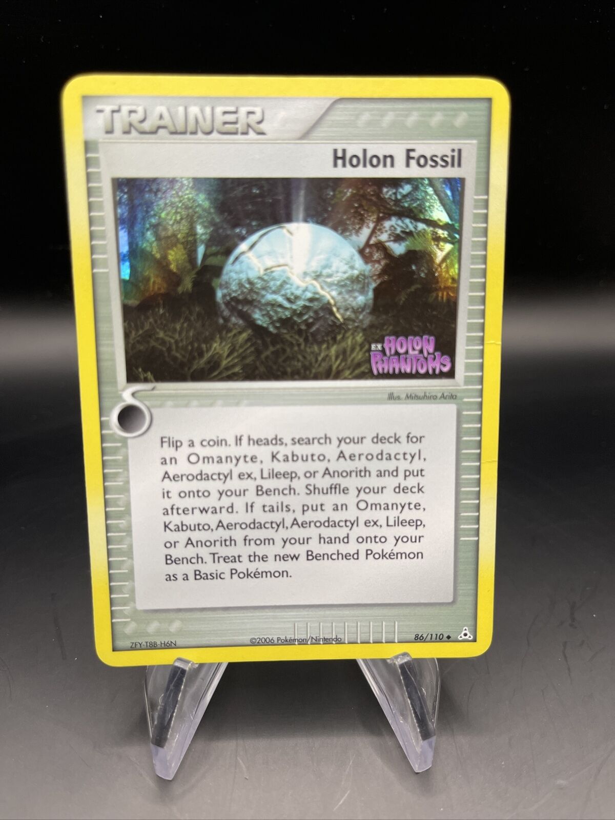 Pokémon TCG 2006 Holon Fossil 86/110 EX Holon Phantoms Stamped Reverse Holo