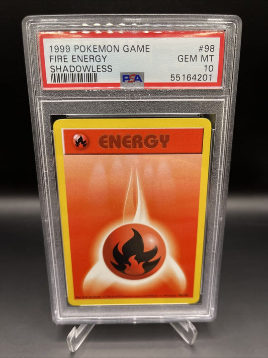 PSA 10 Pokémon TCG: 1999 Fire Energy 98/102 Shadowless Base Set