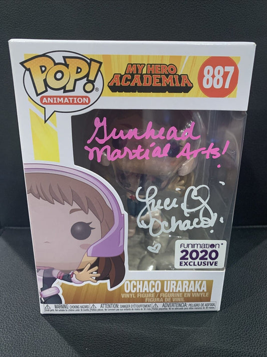 Funko PoP! Ochaco Uraraka #887 Funimation 2020 Autographed by Luci Christian
